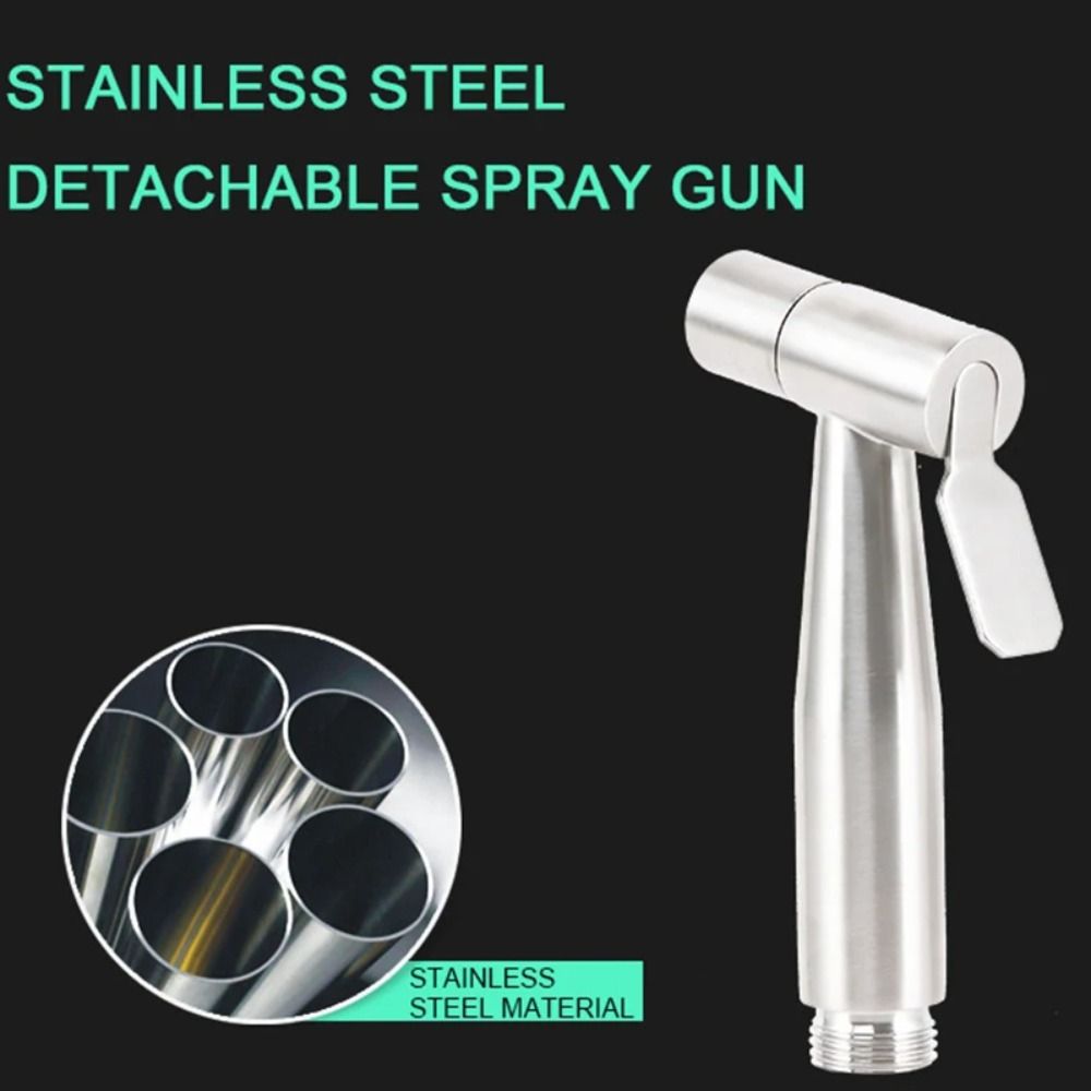 Silver High Pressure Spray Pressurized Hand Bidet Faucet New Toilet Spray