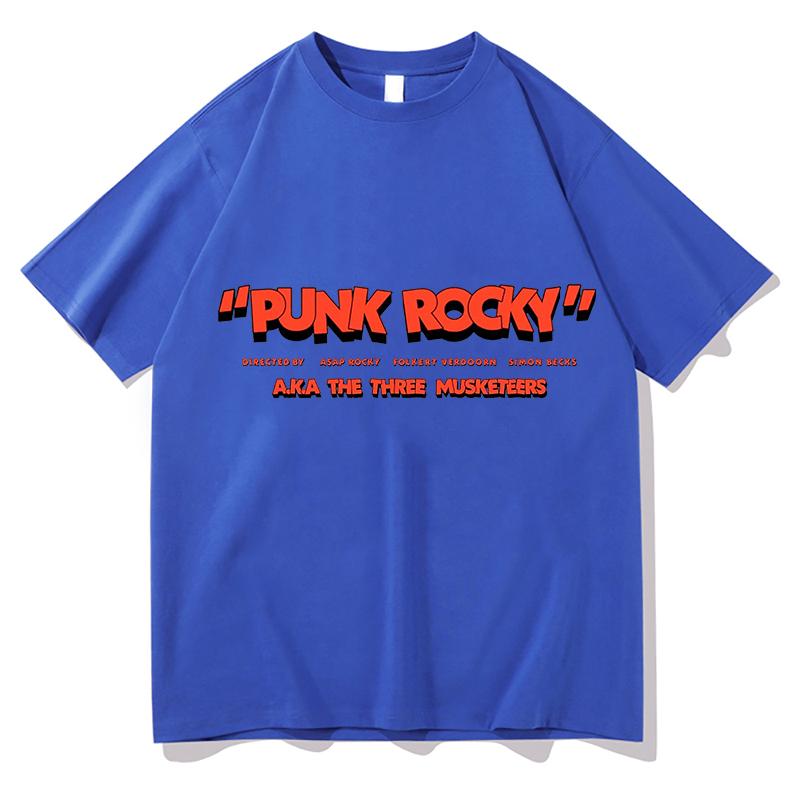 Футболка с принтом AAP Rocky Punk Rocky Модная Повседневная Футболка С Коротким Рукавом Хлопок Свободная Женская Футболка Винтажная Унисекс Футболка Стритвир