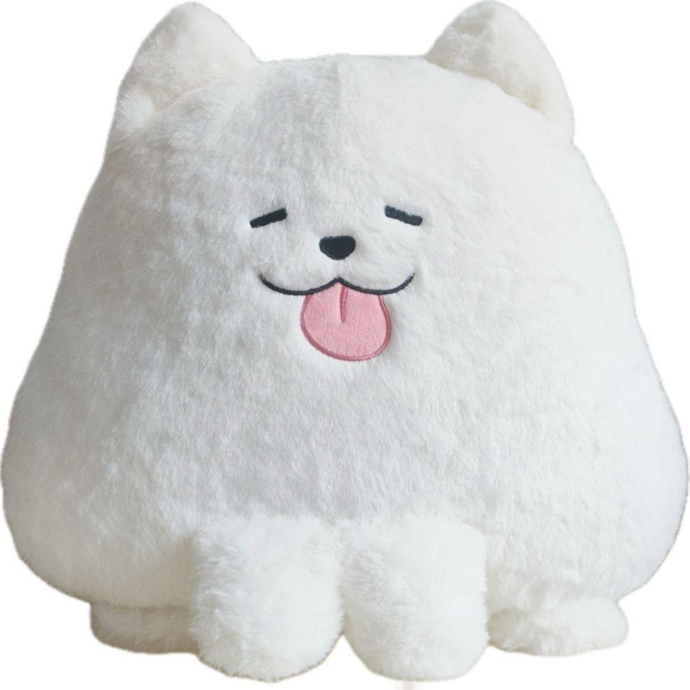 Cute Puppy Samoyed Plush Doll Stuffed Animal Dog Plush Toy Stuffed Dog Keychain Birthday Gift