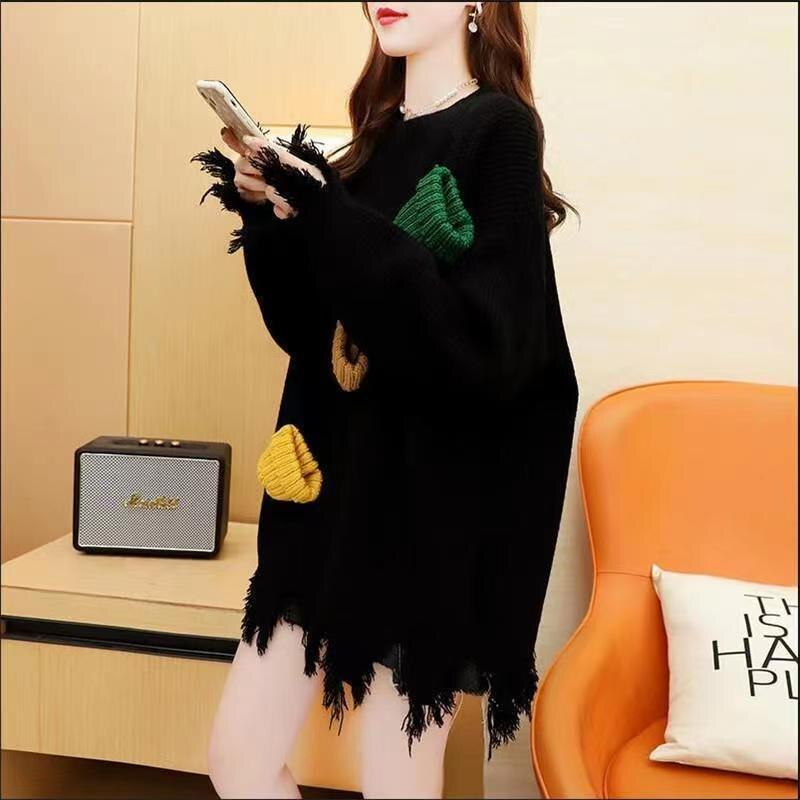 Pullover Sweater 2022 New Women Christmas Sweater Women Autumn and Winter Wear Loose Versatile Knitted Undercoat Sweater Top