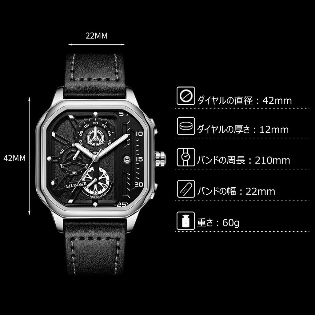 Часы RORIOS деловые водонепроницаемые квадратные аналоговые секундомер календарь дата дисплей светящийся японский механизм кварцевые часы популярные модные черный корпус розовый