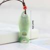 Handmade Fish Whistle Necklace Adjustable Cord Porcelain Fish Pendant  Jewelry Accessories