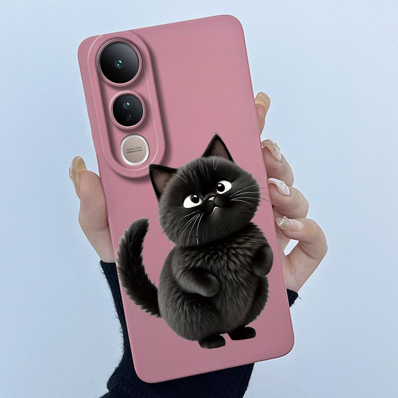 For Vivo V50 Lite Case Lovely Phone Shell Soft Liquid Silicone Back Cover For Vivo V 50 Lite Full Protection Shockproof Bumper