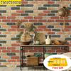 HaoHome Реалистичные кирпичные обои Виниловые самоклеящиеся обои Водонепроницаемая самоклеящаяся наклейка на обои под камень для декора стен