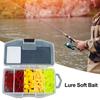 Soft Fishing Lures Kit Vibrant Color Realistic Looking Mini Size Artificial Worms Fishing Bait with Storage Case
