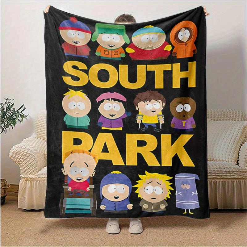 1pc South Park Home Decor: Cozy Blanket, Perfect Gift for Bedroom, Living Room, Travel, Camping, Car, Beach, Office Naps, Ideal Sofa Throw, Outdoor Bl