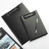 1Pcs PU Leather Conference File Folder Black Writing Pad New A4 A5 Clipboard  Office Supply