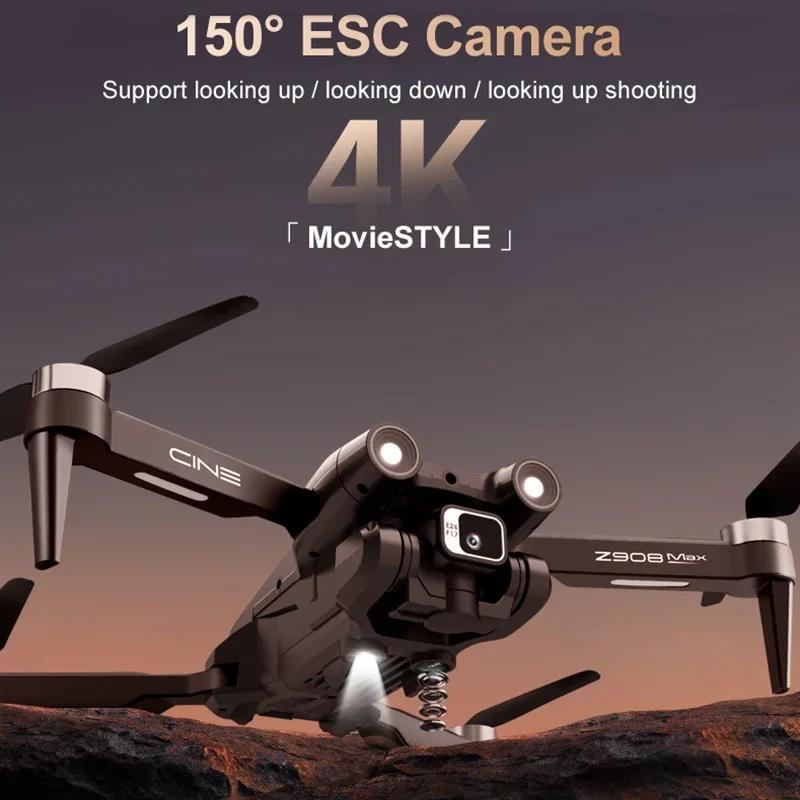 2024 НОВЫЙ Дрон Z908 Pro Max 8k Профессиональная двойная камера Gps Wifi Fpv Бесщеточный двигатель Вертолет для предотвращения препятствий Quadcop
