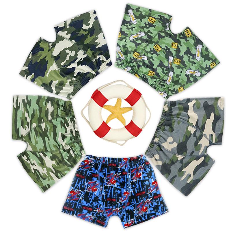 Детские камуфляжные трусы для маленьких мальчиков, трусы-боксеры с героями мультфильмов, детские трусы для детей 2–5 лет