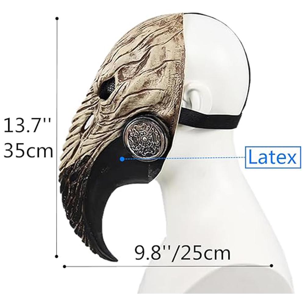 Gothic Black Death Plague Doctor Mask Halloween Party Cosplay Steampunk Bird Beak Mask Scary Costume Long Nose Crow Beak Masks