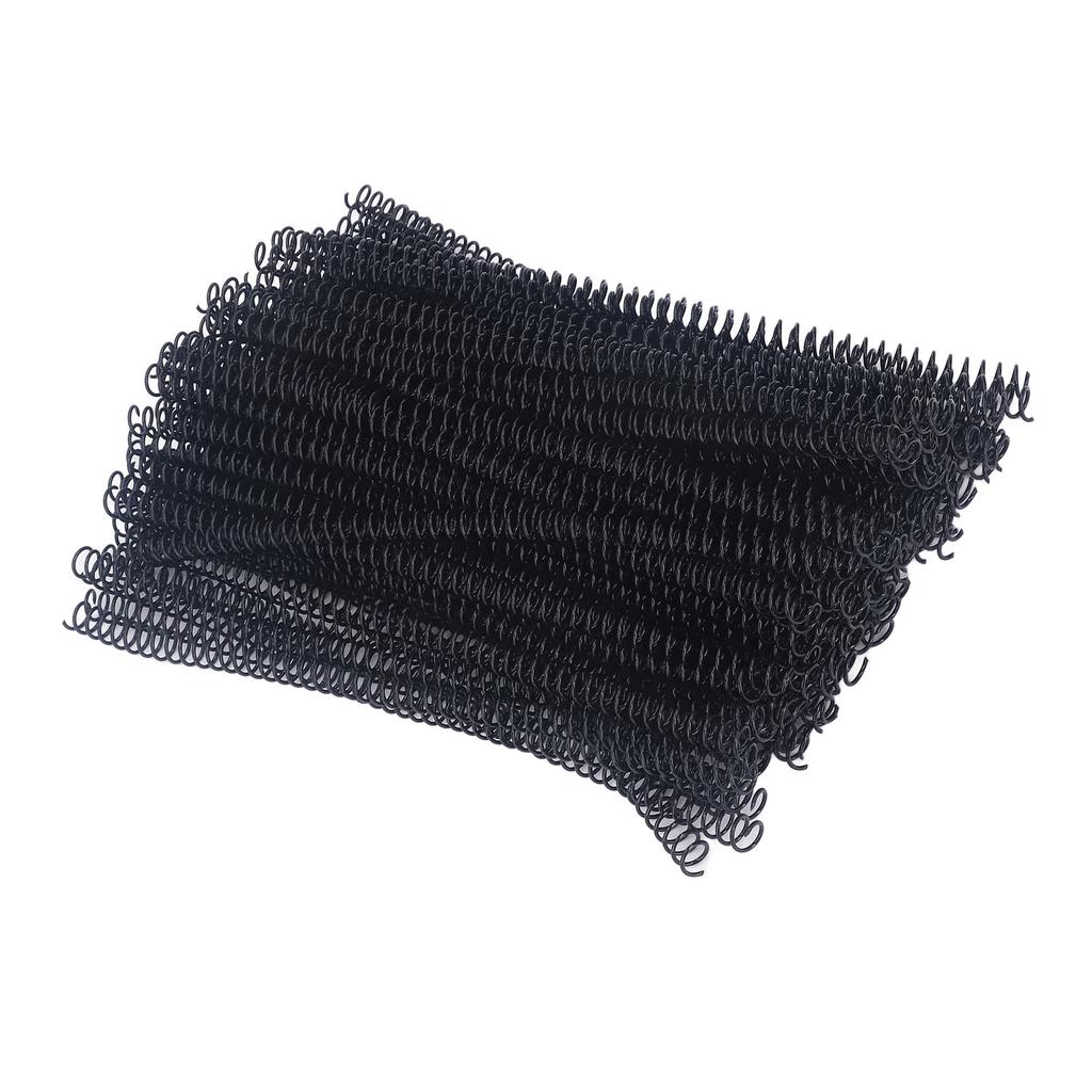 100Pcs Spiral Binding Coils Plastic Dia 9.5mm 3 8in 48 Teeth 4:1 Ratio 75 Sheet Capacity for A4 Paper Black