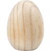 Wooden Egg - Creotime - 10.3 Cm - Ivory Color - For Children - Unisex