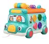 QuiExact Educational Bus Music Shape Multifunctional Pull Preschool Entry for Girls and Boys Toy, Car, 300-Song Bus, Mole-Catching Game, Recognition,