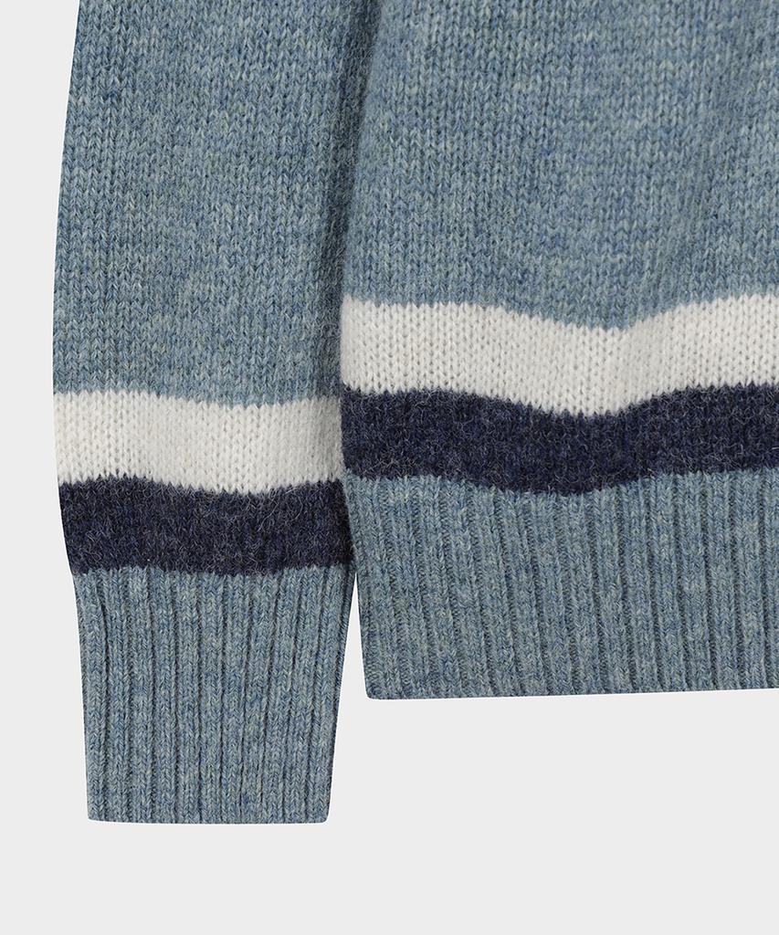Теннисный джемпер с V-образным вырезом BROOKS BROTHERS (синий) (Bbwnmf4523Mef)