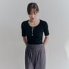 Huit Open String Crop Tee Htwts3j09t