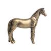 Antique Brass Solid Long Tail Horse Figurines Miniatures Feng Shui Ornaments Copper Zodiac Animal Mini Desktop Decoration Crafts