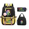 Cartoon Game Printing Primary And Secondary School Students Schoolbag Three-Piece Set Children'S Meal Bag Pencil Case