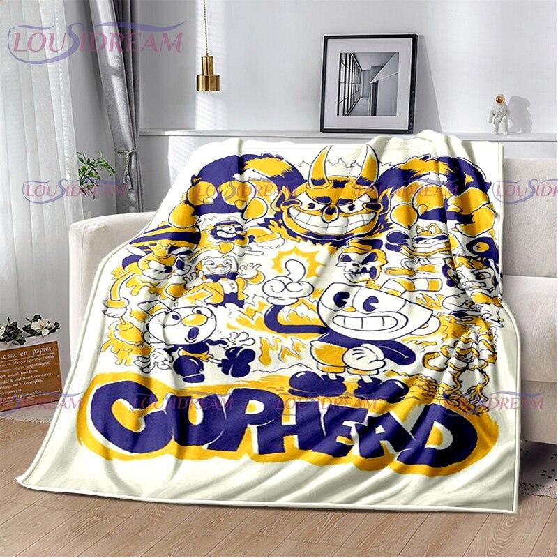 Мультяшное милое одеяло с принтом в виде чашки, пододеяльник для дивана, дорожное постельное белье, фланелевое одеяло, легкое дорожное покрывало