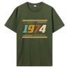 Старая Винтажная 1974 День Рождения Мужчины Женщины Футболка Жена Муж Подарки на День Рождения Надписи Цитата Графическая Одежда Футболка Оверсайз