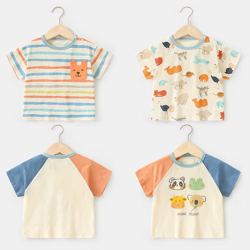 Baby Clothes Casual Short-sleeved T-shirts Summer Clothes Boys Girls Baby Children Children Summer Half-sleeved Tops