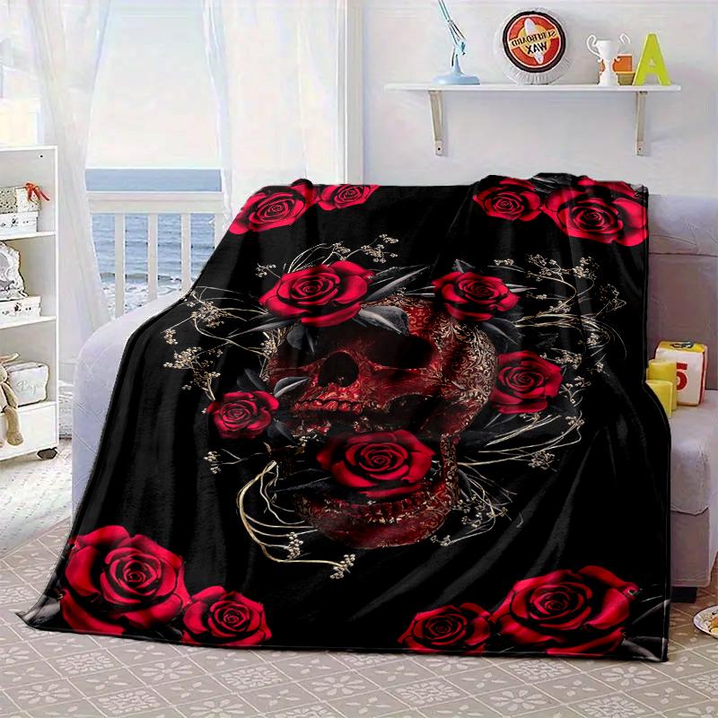 Day Of The Dead Skull Blanket Flannel Blanket Throw Blanket Sofa Cover Blanket Soft Premium Blanket Picnic Blanket Tv Blanket Gifts