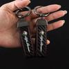 XTXG4 Carbon fiber Car Key Chain Leather Keychain Ring For Alfa Romeo Giulia Stelvio Giulietta 156 159 147 Mito Tonale Brera Disco V