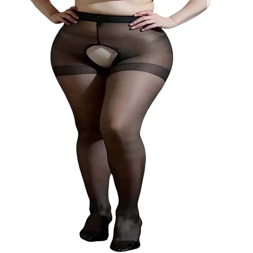 Oversize Women High Waist Pantyhose Plus Size Stockings With Garter Belt Stretchy Sexy Summer Tights 3Xxxl