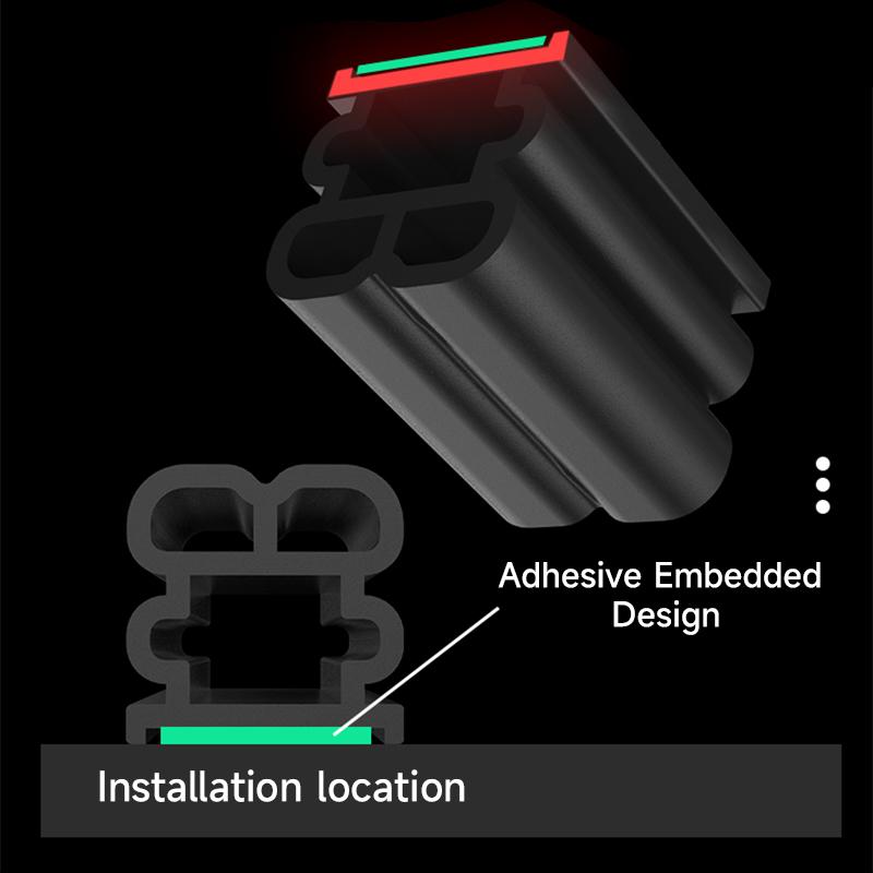 5 м/12 м автомобильная уплотнительная лента, дверная полоса, шумоизоляционная водонепроницаемая уплотнительная лента, резиновая уплотнительная лента для края двери лобового стекла