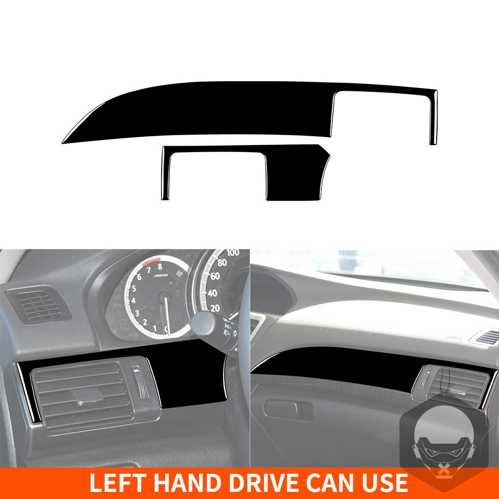 For Honda Accord 2014-2017 Piano Black Stickers Central Radio AC CD Selector Door Panel Car Accessories Interior Decorative