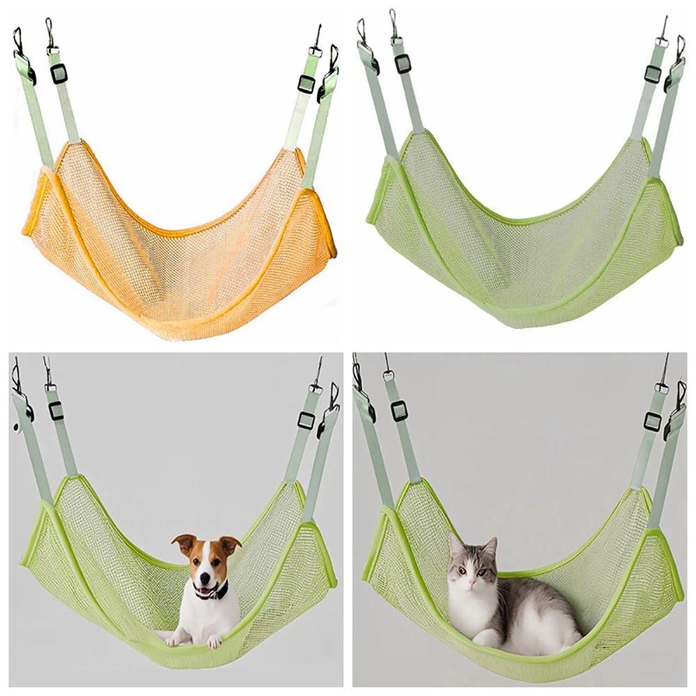 Sturdy Mesh Pet Hammock Breathable Adjustable Pet Swing Bed Hangable Cat Dog Hanging Nest Indoor