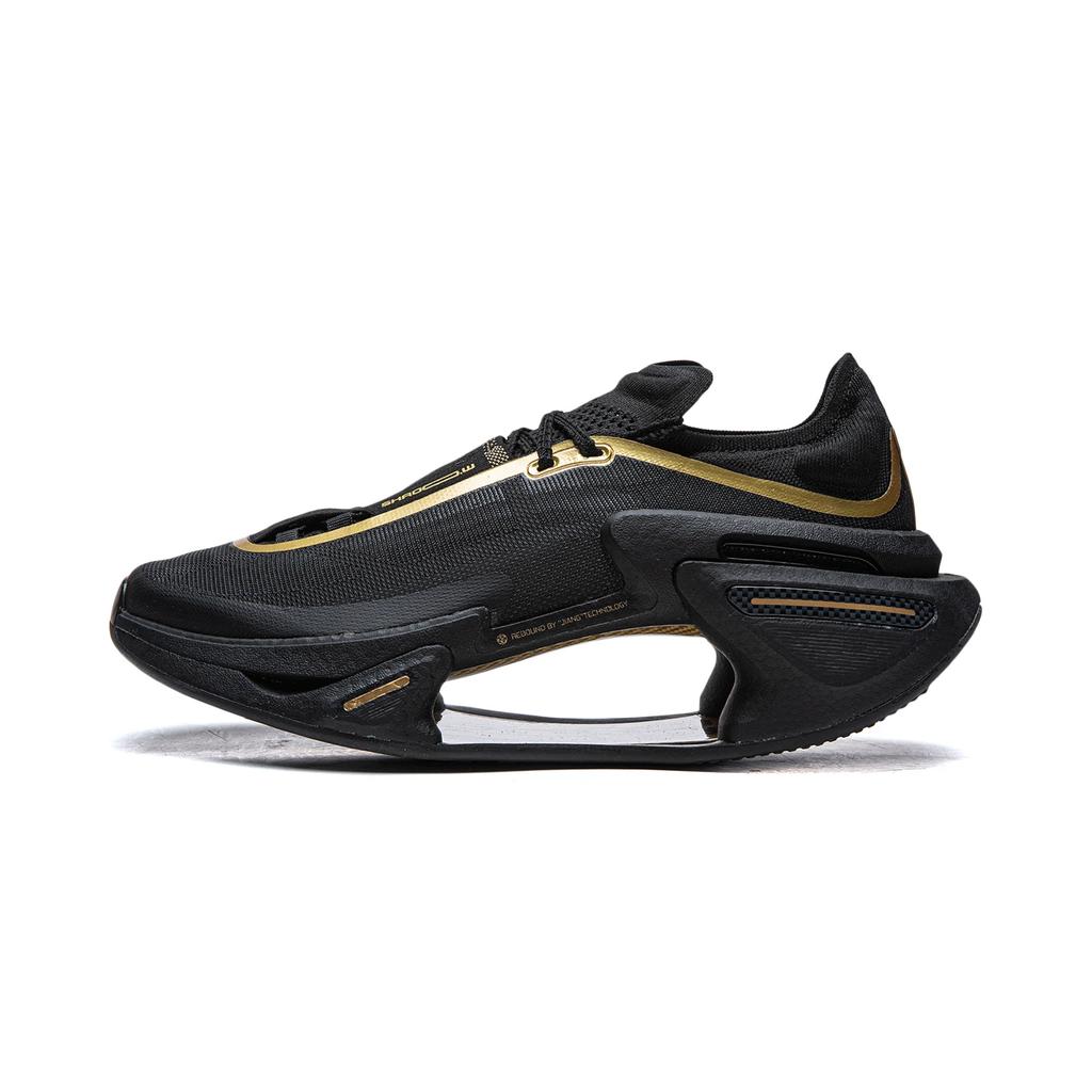 Li Ning Shadow 3.0 Амортизация Отскок Низкие Беговые Кроссовки Унисекс Черно-Золотые ARRV001-33