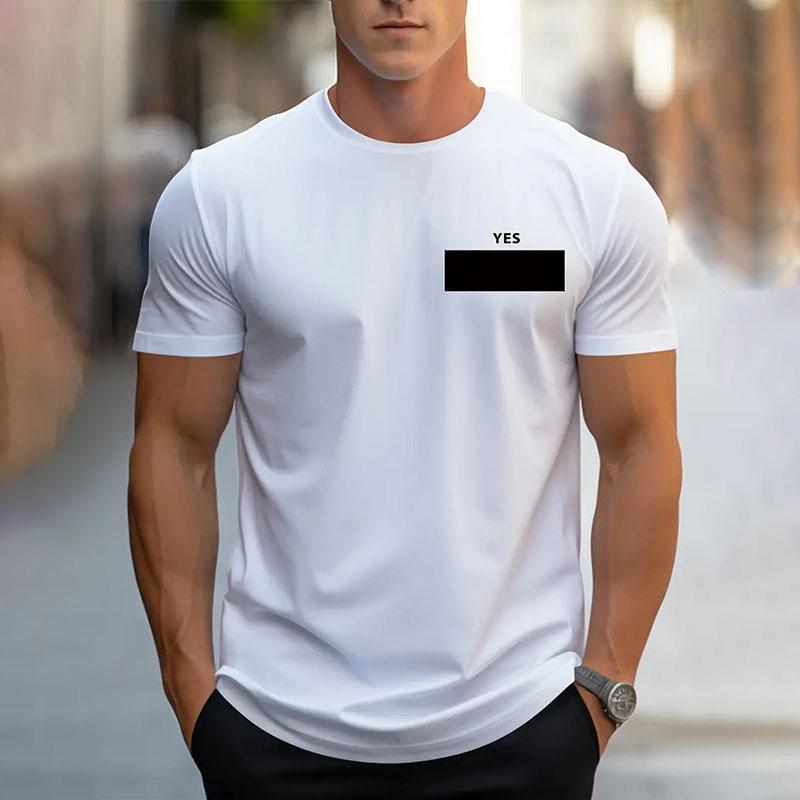 2025 New Fashion Innovative Math Formula Print Men's Short Sleeve Summer Fresh Sports Gym T-Shirt Loose Round Neck Top