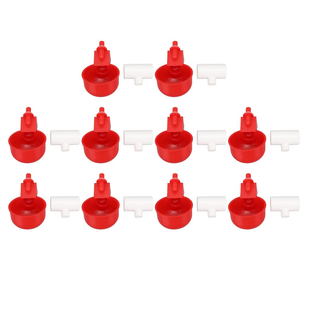 10pcs Automatic Chicken Waterer Cups Chicken Water Feeder Suitable for Chicks Duck Goose Turkey