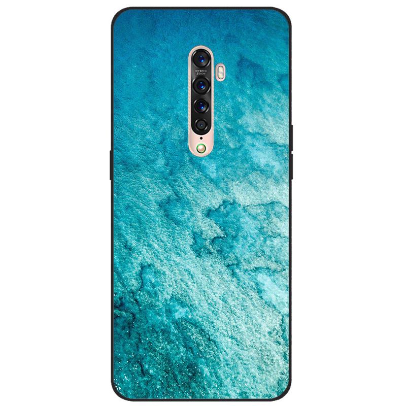 Чехол для OPPO Reno 2 Мягкий ТПУ Силикон Мультяшная Задняя Крышка Чехлы для Телефона ТПУ Черный Бампер для Корпуса PCKM70, PCKT00, PCKM00, CPH1907