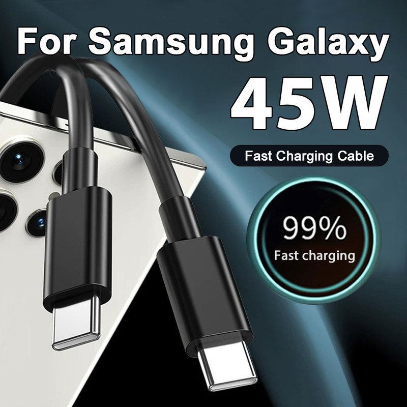 PD 45W Fast Charging Cable For Samsung Galaxy S25 S24 S23 S22 S21 Ultra Plus USB C Data Cable A56 A55 A54 Note 20 10 Accessories