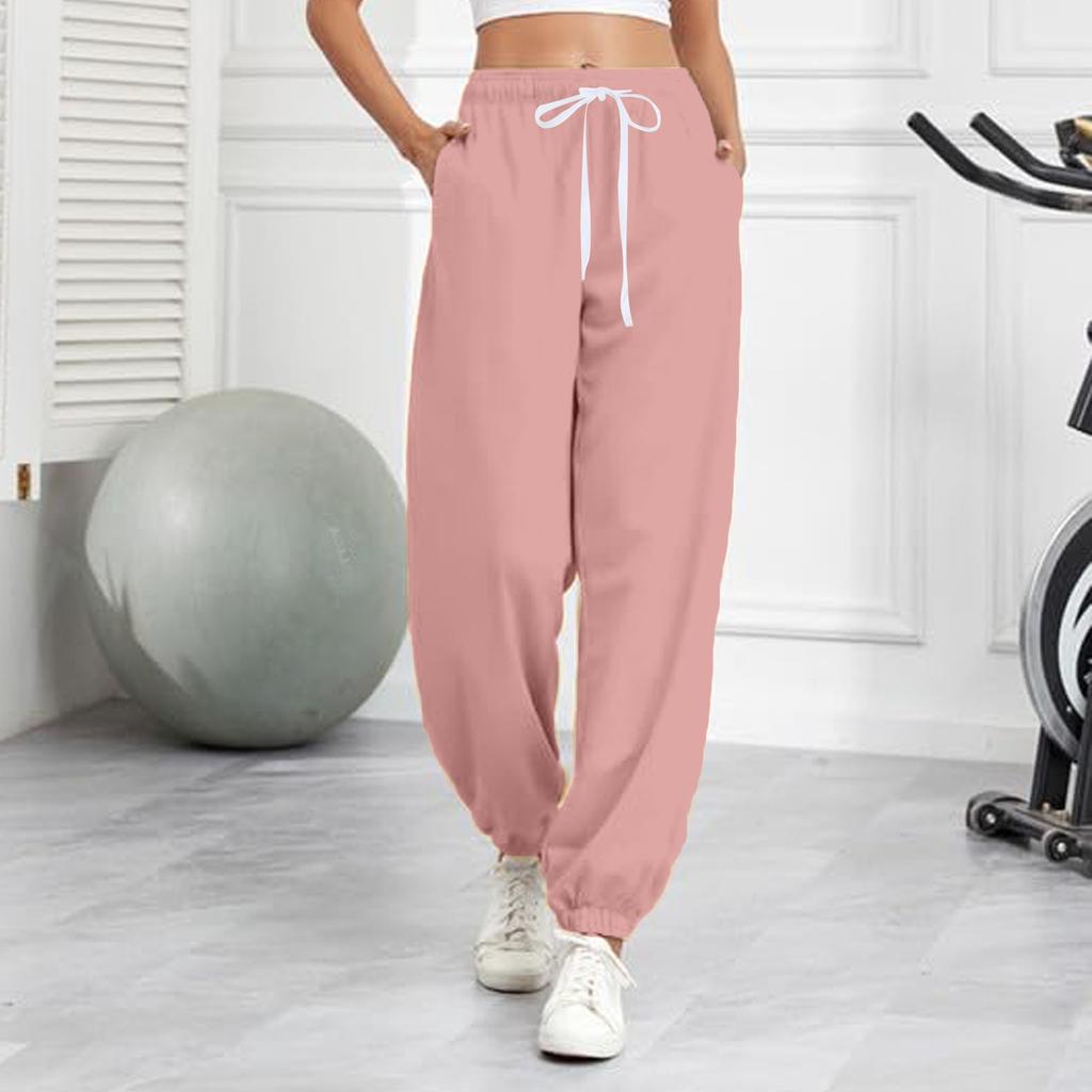 Women's Casual Fashion Sweatpants Color Matching Printed Casual Pants