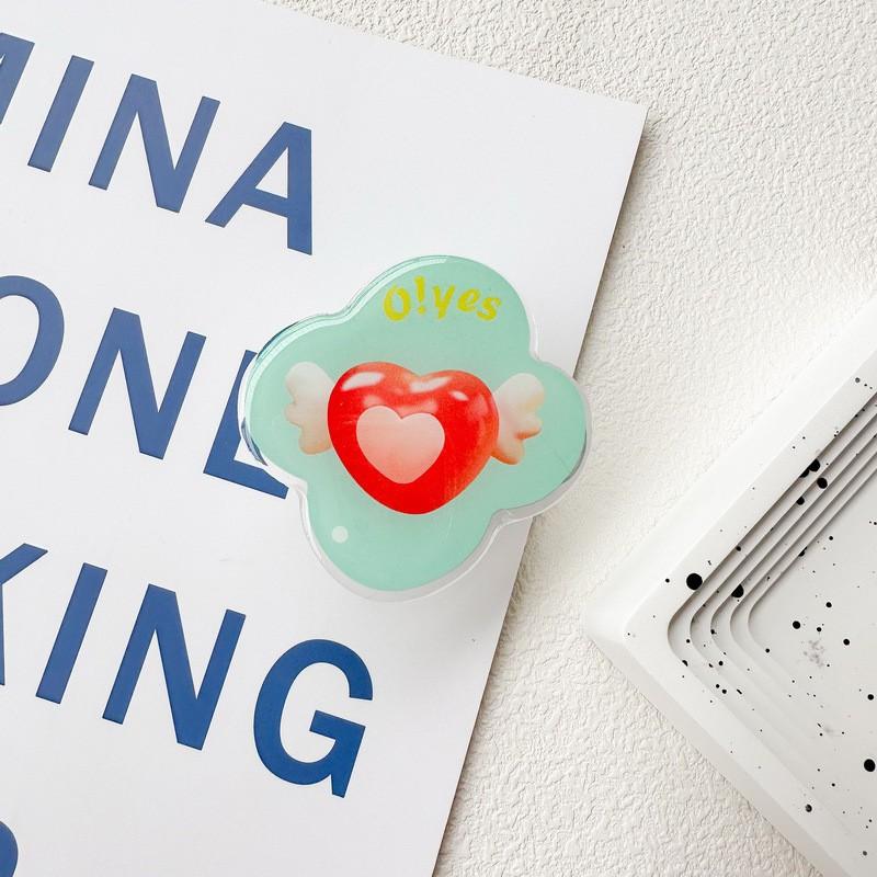 Mobile Phone Airbag Holder Adhesive Type Stretchable Heart Pounding Love Flying Kiss Fun Desktop TV Stand Niche