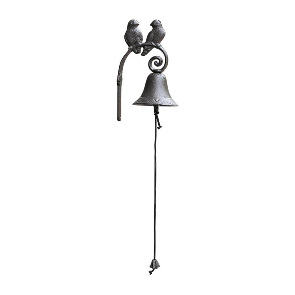 Уличный колокольчик для крыльца, колокольчик с птицей, деревенский чугунный обеденный колокол с дизайном птицы, винтажный настенный для декора фермерского дома, церкви