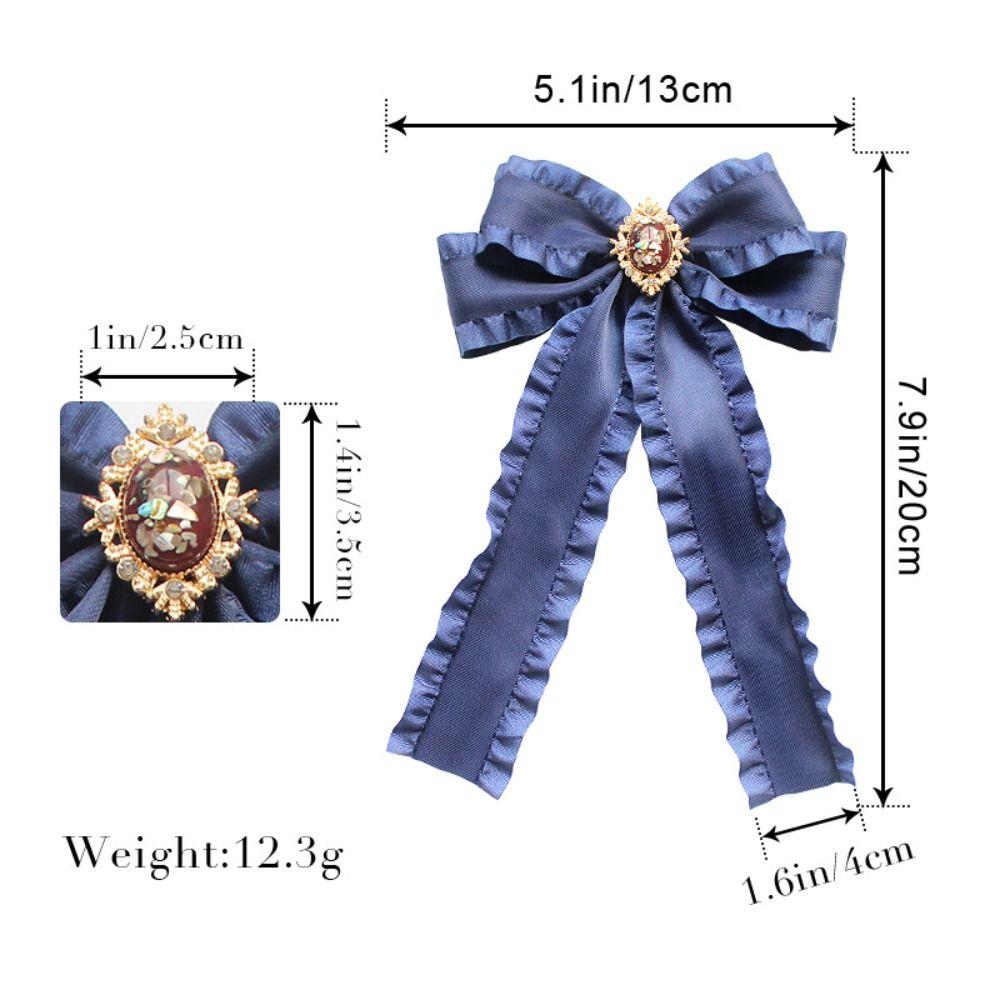 Fabric Bow Tie Detachable Bowknot Brooches Elegant Necktie Shirt Collar Pin  Unisex