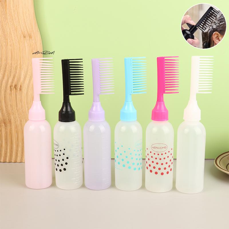 Scalp Potion Oil Applicator Bottle Comb, Hairdressing Shampoo Bottle, Hair Dye, Refillable Hair Coloring, Styling Tools