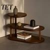 Wooden Desk Shelf Organizer Organizer, Entryway Key Holder Stand, Rustic Tiered Display Stand Storage Rack for Office Desk, Countertop Minimalist