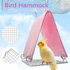Comfortable Hangable Triangle Bird Cage House Detachable Ventilated Summer Bird Nest Cool Parrot Hut Tent Pigeon