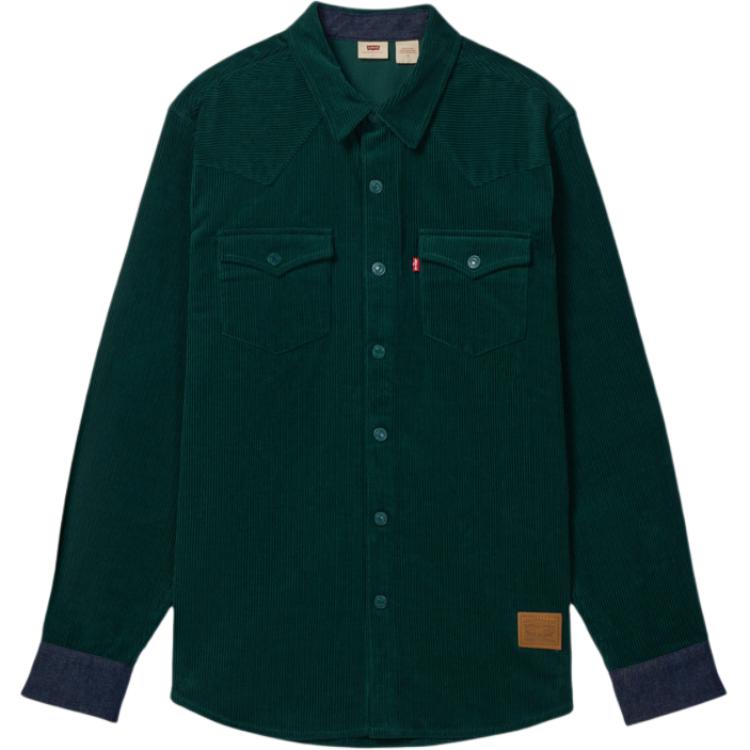 Levis Винтажная Удобная Простая Рубашка с Цветными Блоками на Пуговицах с Длинным Рукавом Мужские рубашки 004YY-0001