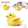 Benepaw Durable Plush Cat Interactive Flapping Duck Quack Touch Activated Chirping Beating Exercise Kitten Toy