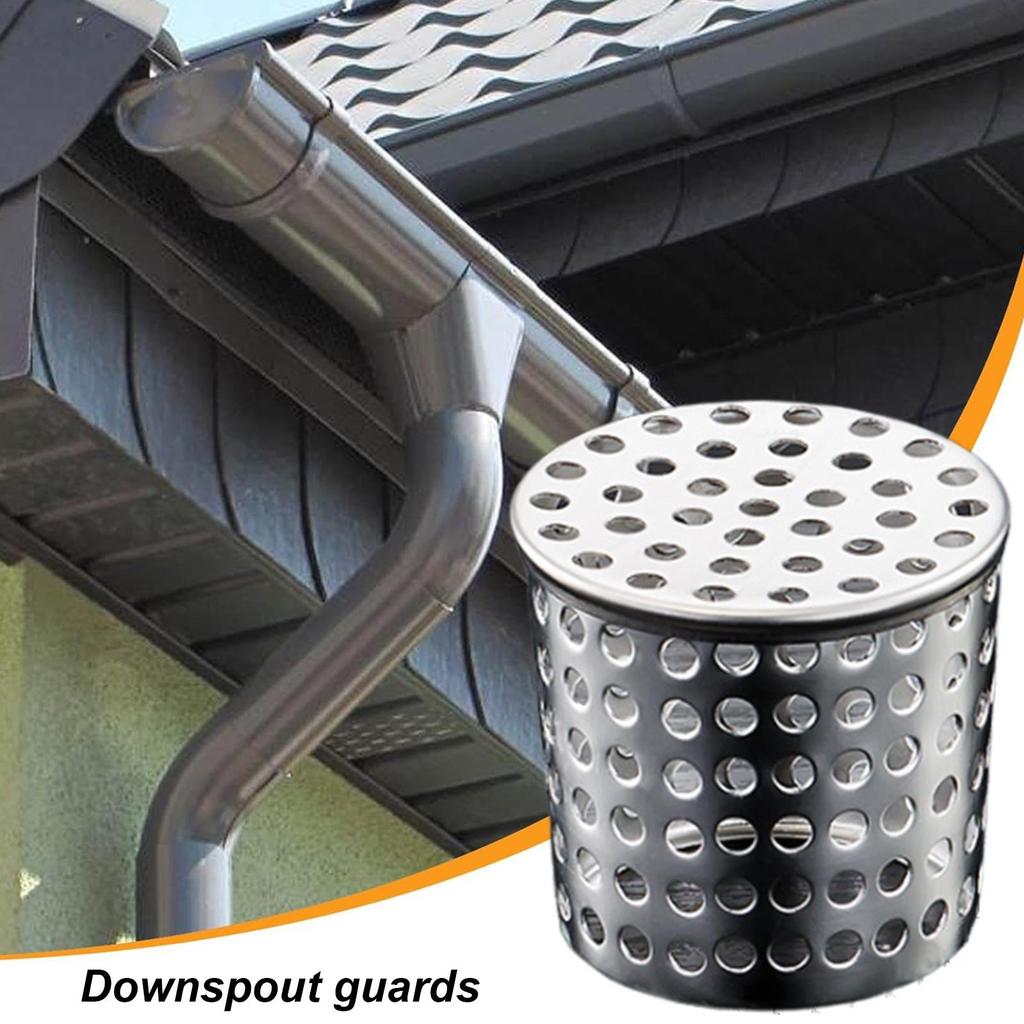 Drain Downspout Protectors Stainless Steel Gutter Protector Cleaner Gutter Downsport Guards for Preventing Blockage Debris