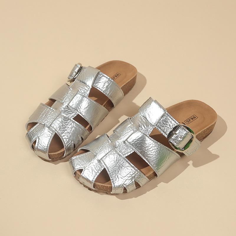 Baotou Slippers Women's 2025 Spring and Summer New Pig Cage Shoes Hollow Shoes Wear Flat Slippers