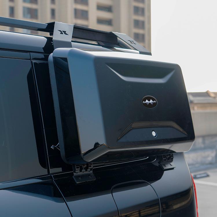 BYD Fangchengbao 5 Roof Rack: Aluminum Alloy Platform with Side Ladder and Storage Box for Camping & Off-Roading.