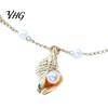 Beach Ankle Chain Ocean Starfish Conch Charm Anklet, Adjustable Faux Pearl Hypoallergenic Bracelet for Women, Foot Jewelry Themed