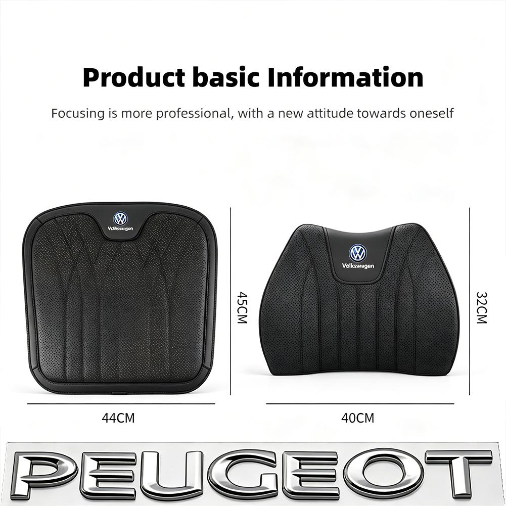 Car Memory Foam Cushion Lumbar Pillow Lumbar Support Pillow Accessories For VW Golf T‑Roc Tiguan Polo Passat T‑Cross Taigo MK7 zw7