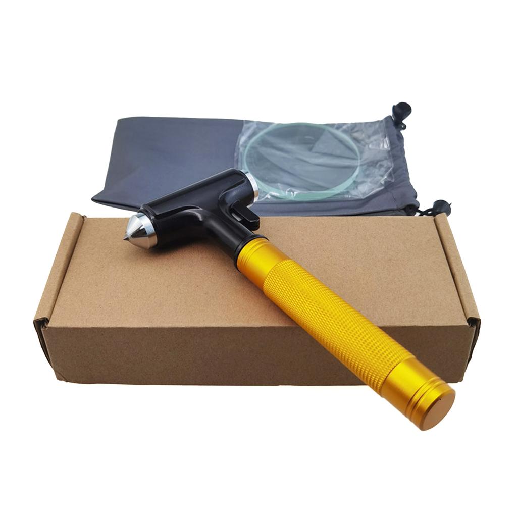 Car Safety Hammer Car Window Breaker Emergency Hammer Seat Belt Cutter Car Tool Life-saving Escape Hammer Aluminum Alloy